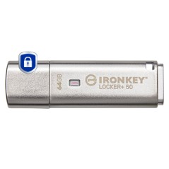 Kingston IronKey Locker+ 50 (IKLP50/64GB) – Secure USB